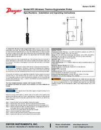 Thumbnail of document Manual - RP3 Thermo-Hygrometer Probe